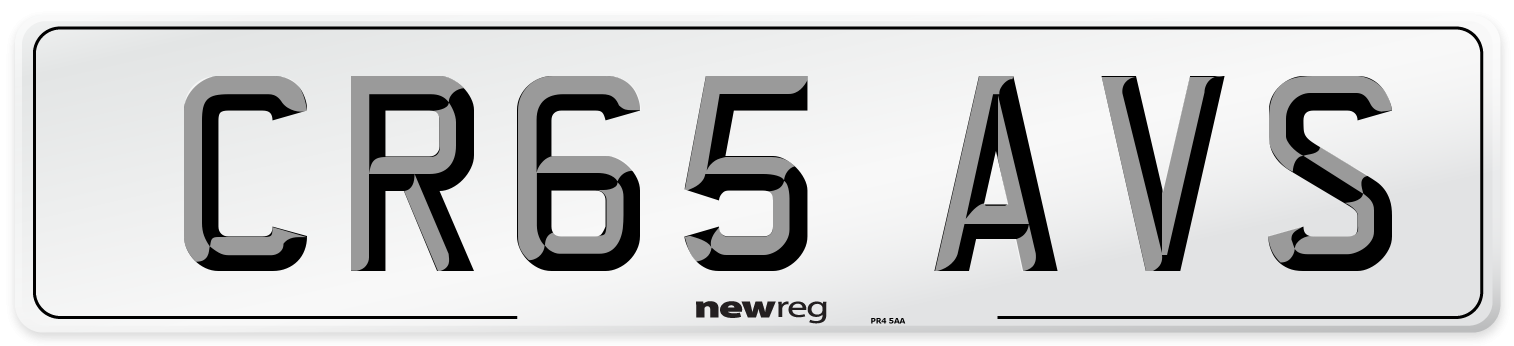 CR65 AVS Number Plate from New Reg
